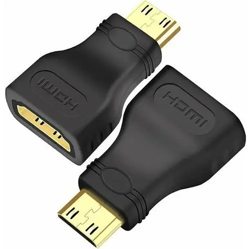 2x ZŁĄCZE HDMI ADAPTER ŻEŃSKIE NA MĘSKIE MINI HDMI POZŁACANE 3D 4K 1080p