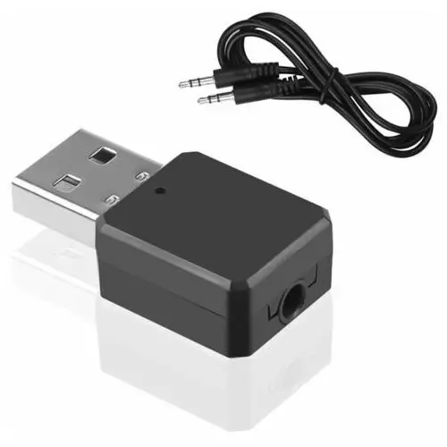 Adapter odbiornik Bluetooth 5.1 Alogy 2w1 AUX - Sygnał bezprzewodowy Dwustronny USB-A Czarny