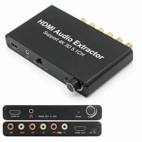 Ekstraktor audio z hdmi z obsługą 4k 3d 5.1 kanałów Inny producent