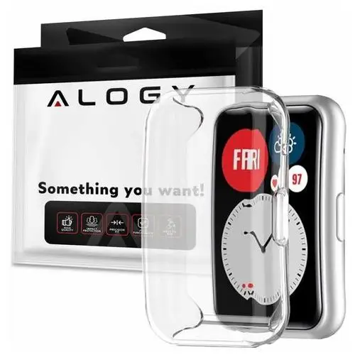 Etui silikonowe TPU nakładka Alogy do Huawei Watch Fit Przezroczyste