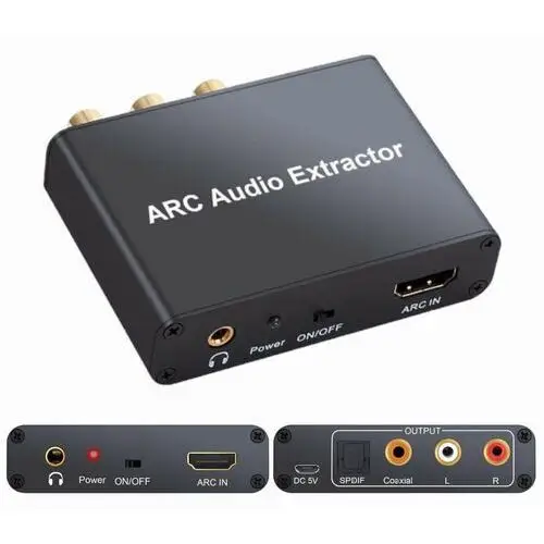 Extractor Ekstraktor Konwerter audio HDMI na Toslink \ Coaxial \ Cinch \ Jack