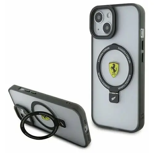 Ferrari FEHMP15MUSCAH iPhone 15 Plus / 14 Plus 6.7' transparent hardcase Ring Stand 2023 Collection MagSafe