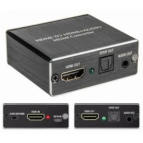 Inny producent Hdmi in - hdmi out + spdif toslink / jack 3,5mm audio extractor