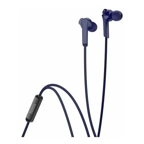 Inny producent Hoco zestaw słuchawkowy / słuchawki dokanałowe jack 3,5mm z mikrofonem m72 niebieskie