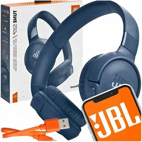 JBL TUNE 520BT NIEBIESKIE SŁUCHAWKI BLUETOOTH PURE BASS 57H