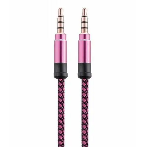 Kabel audio aux mini jack 3,5mm różowy Inny producent