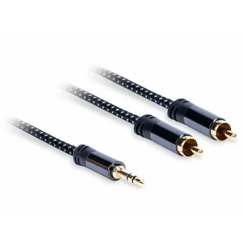 Kabel Jack 3,5 mm - 2xRCA (M) stereo, AQ Premium Długość: 1,5m / AQ Acoustique Quality