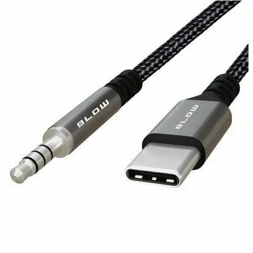 Kabel Usb-C Mini Jack 3,5Mm Typ C Dac Aux Wtyk Przewód Audio 100Cm 1M Nylon