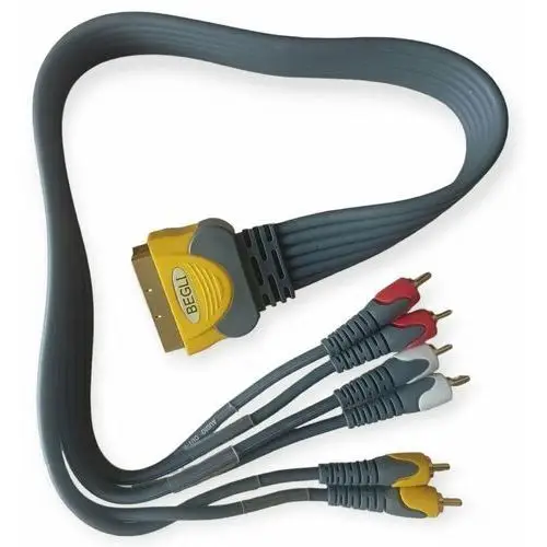 Kabel wtyk SCART EURO na 6 wtyków RCA