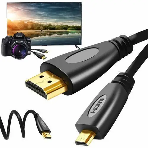 Inny producent Mocny elastyczny przewód kabel micro hdmi - hdmi 1,4b full hd