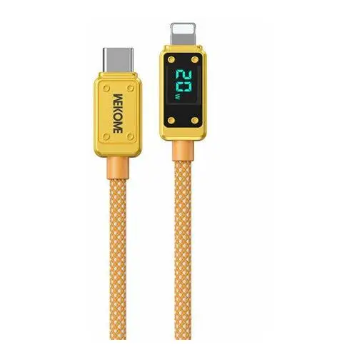 Nd38_wk-wdc-08_gold wekome wdc-08 vanguard series - kabel połączeniowy usb-c do lightning fast charging pd 20w 1 m (złoty) Inny producent