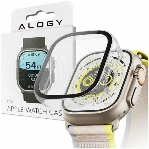 Inny producent Obudowa ochronna z szkłem alogy protector case 2w1 nakładka etui do apple watch ultra 49mm przezroczysta