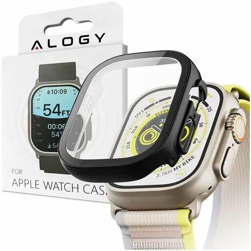 Obudowa ochronna z szkłem alogy protector case 2w1 nakładka etui do apple watch ultra 49mm czarna Inny producent