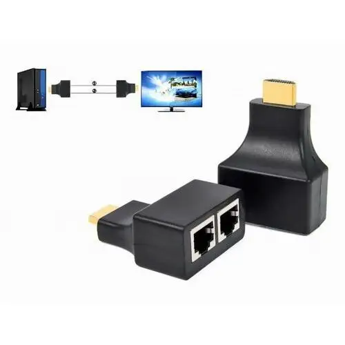 Przedłużacz EXTENDER HDMI RJ45 CAT-5e/6 do 30m kostka