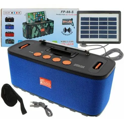 Przenośny Głośnik Radio Bluetooth Solar Bezprzewod