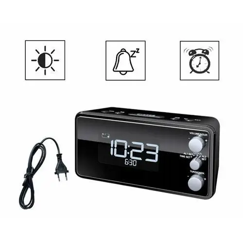 Inny producent Radio domowe radiobudzik budzik czarne alarm rw291