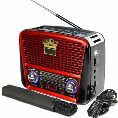 Radio fm solarne przenośne retro akumulator solar bluetooth usb Inny producent