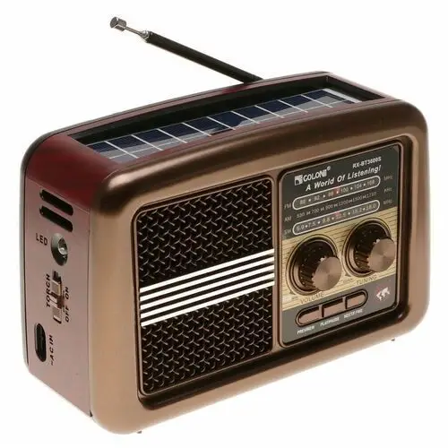 Inny producent Radio retro przenośne głośnik tf mp3 usb solar bluetooth latarka 3871