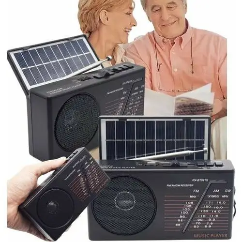 Inny producent Radio retro przenośne mini kuchenne panel solarny bluetooth usb akumulator