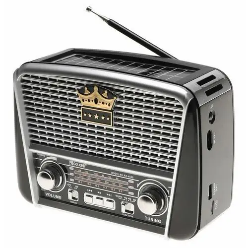 Radio RETRO Przenośne SOLARNE Głośnik Latarka MP3 USB Solar 3039