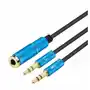 Rozdzielacz Słuchawkowy Kabel Audio 3,5 mm mini jack (żeński) - 2x 3,5 mm mini jack (męski) 30cm Sklep on-line