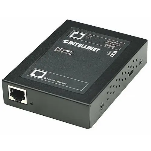 Intellinet splitter poe+ fast ethernet, 1x rj45, z regulacją napięcia