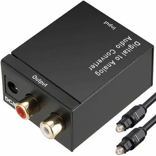 Iso trade Konwerter optyczny toslink coaxial na 2x cinch rca