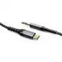 Joyroom kabel audio stereo AUX 3,5 mm mini jack - USB Typ C do telefonu tabletu 1 m czarny (SY-A03) Sklep on-line