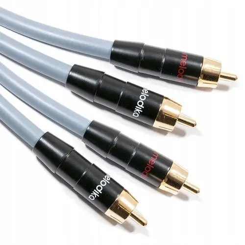 Kabel 2x Rca 2RCA Cinch Interkonekt Audio Melodika MD2R15G Gunmetal 1,5m