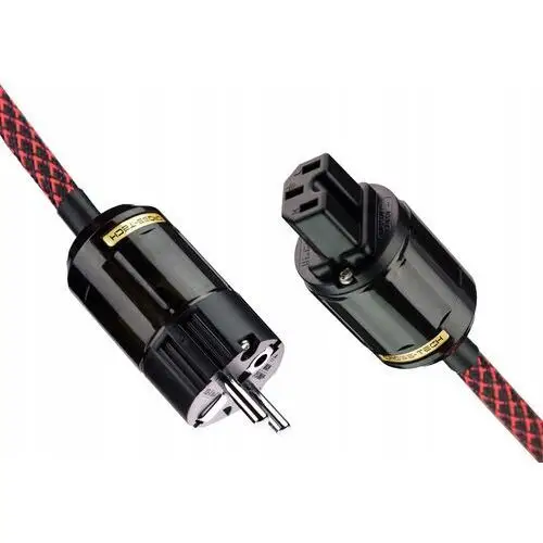 Kabel Audio Zasilający Prądowy 230V Schuko C15 Hi-end Red 0,5m