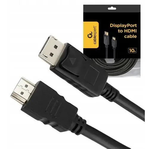 Kabel Display Port do Hdmi Przewód Dp DisplayPort 4K 60Hz Video Czarny 10M