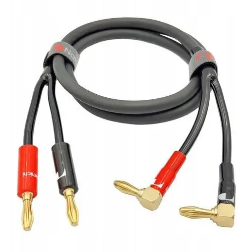 Kabel Głośnikowy Nakamichi 2x2,5 banan kątowy 1m