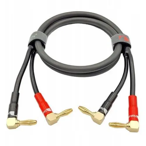 Kabel Głośnikowy Nakamichi 2x4mm Wtyki Kątowe 1,5m