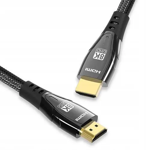 Kabel Hdmi 2.1 48Gbps 8K 60Hz 4K 120Hz Uhd Hdr Przewód Z Oplotem 5m