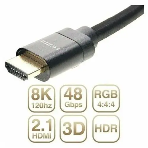 Kabel HDMI - HDMI 2.1 48Gbps 3m 8K czarny/black