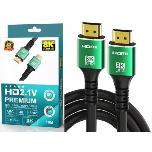 Kabel Hdmi Hdmi 2.1 V Premium 8K 4K 144Hz Mocny Monitor Projektor 10m