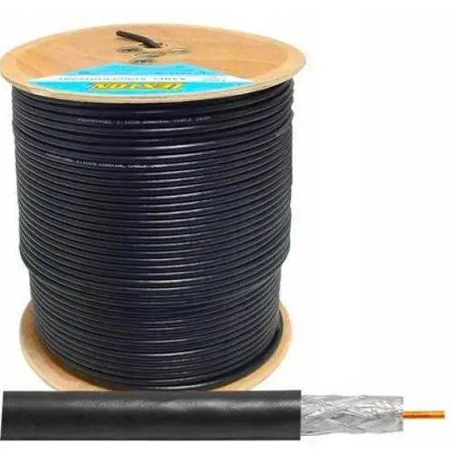 Kabel Koncentryczny 6.8mm Przewód Antenowy Czarny 64x0.12 300m