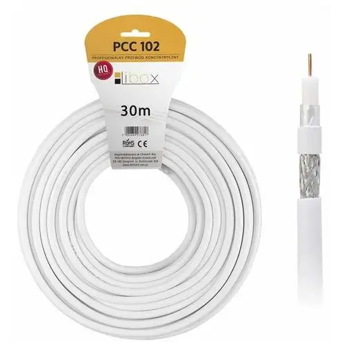 Kabel koncentryczny RG6U 30M LIBOX PCC102-30