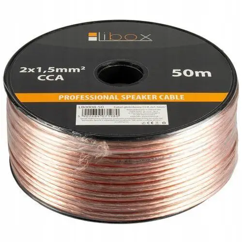 Kabel Przewód Głośnikowy 2x1,5mm Cca Hq 50 Metrów