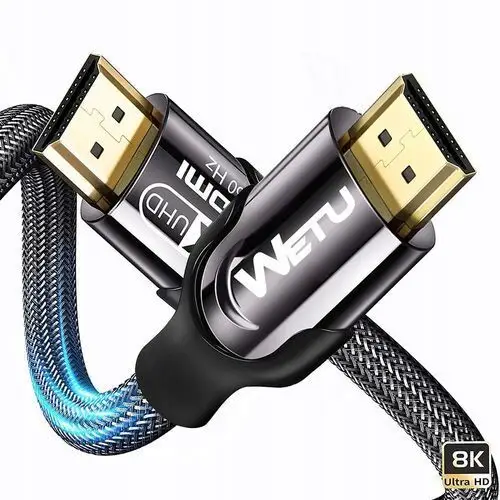 Kabel Przewód Hdmi 2.1 Wetu 8K 4K 120Hz Ultra High Speed 48Gb 1.5m Premium