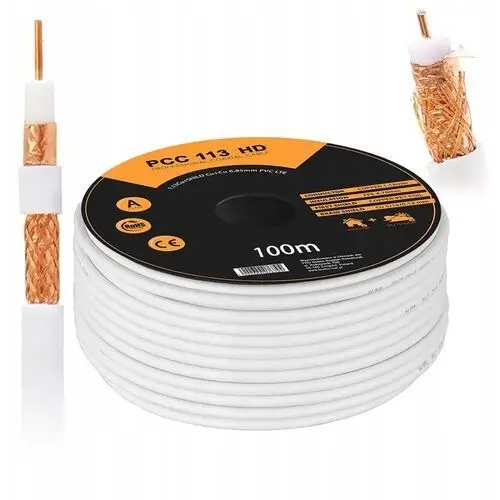 Kabel Przewód Koncentryczny Antenowy PCC113 Cu 100