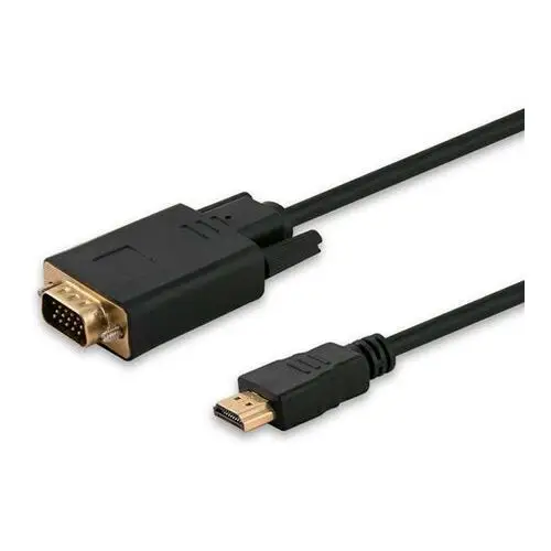 Kabel Savio CL-103 ( HDMI - VGA M-M PVC 1,8m drut czarny ), CL-103