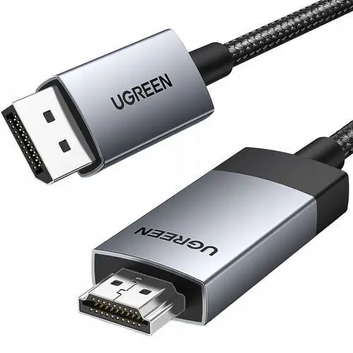 Kabel wideo DisplayPort Hdmi Ugreen DP119 4K 60Hz giętki z oplotem