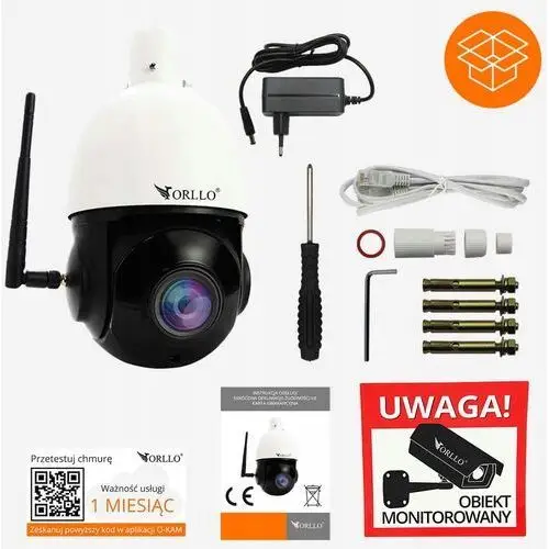 Kamera Zewnętrzna obrotowa 360 stopni Ip WiFi Poe ZOOMx18 3D Ir 4MPX Patrol