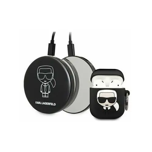 Bundle ikonik – zestaw etui do apple airpods 1 / 2 + power bank z lusterkiem Karl lagerfeld