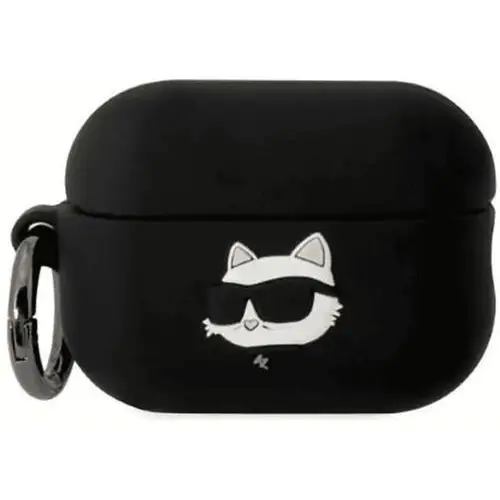 Etui Karl Lagerfeld KLAP2RUNCHK Apple AirPods Pro 2 cover czarny/black Silicone Choupette Head 3D Karl Lagerfeld