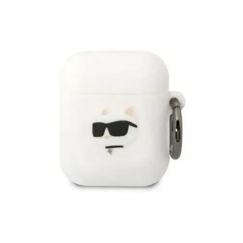 Karl lagerfeld silicone choupette head 3d do airpods 1/2 (biały)