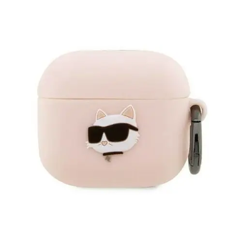 Karl lagerfeld silicone choupette head 3d do airpods 3 (różowy)