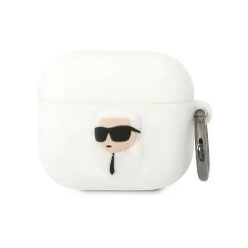 Karl Lagerfeld Silicone Karl Head 3D KLA3RUNIKH do AirPods 3 (biały)