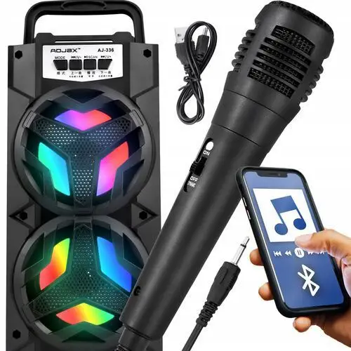 Kolumna Odtwarzacz Usb Bluetooth Mikrofon Karaoke